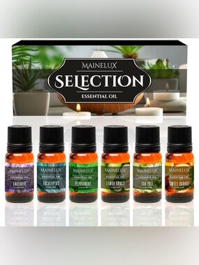 Mainelux “SELECTION” 6 Essential Oils Pure and Natural Therapeutic Grade SEALED